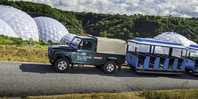 Land Rover’s Electric Defender begins real-world trials at the Eden Project in Cornwall