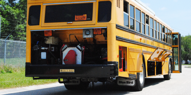 California company electrifies a Blue Bird school bus