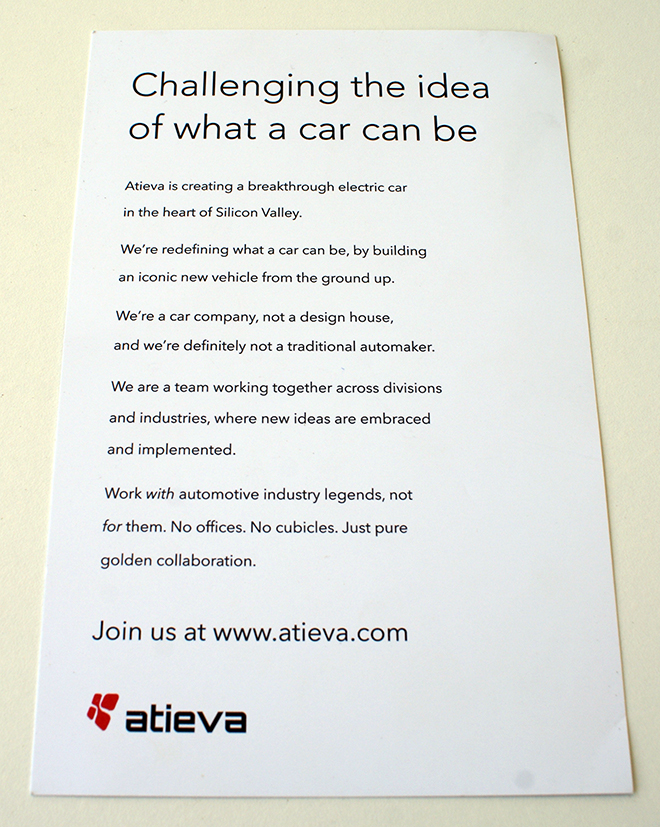 Atieva hiring EV Engineers 