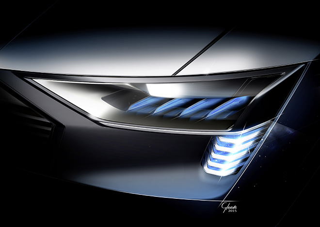Audi e-tron quattro concept – Exterior Sketch – Rear