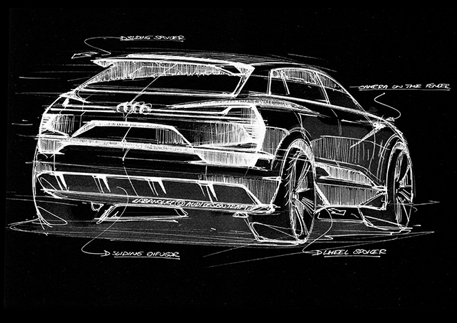 Audi e-tron quattro concept – Exterior Sketch – Rear