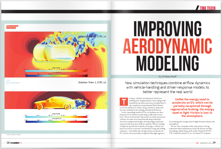 Improving aerodynamic modeling: Combining airflow dynamics with vehicle-handling models