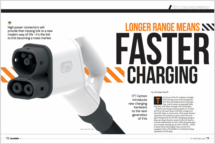 ITT Cannon introduces new fast charging hardware to the next generation  of EVs