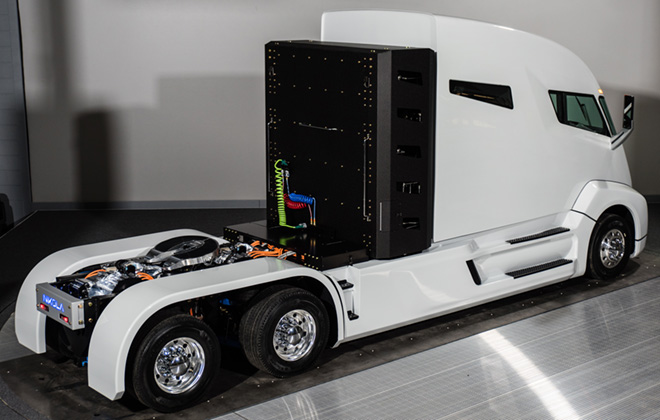 Nikola unveils Class 8 hydrogen-electric truck (Updated: Company unveiling video)