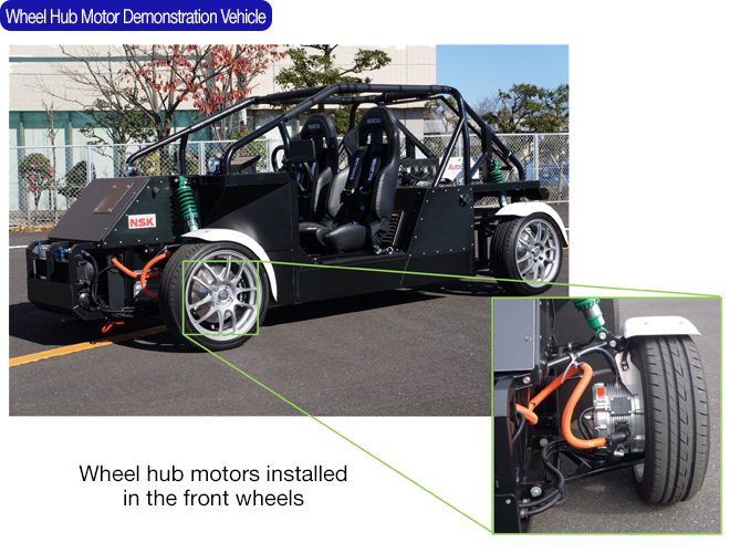 NSK demonstrates wheel hub motor 3
