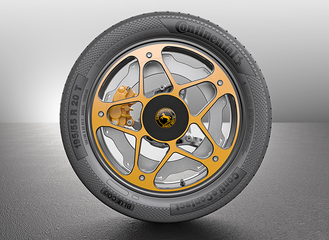Continental introduces innovative wheel and braking concept for EVs