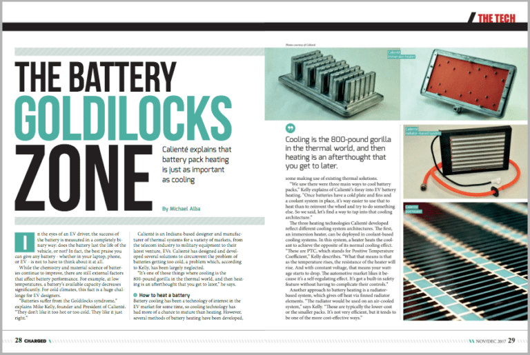 Caliente Battery Cooling