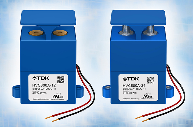 TDK introduces 300 A and 500 A high-voltage contactors