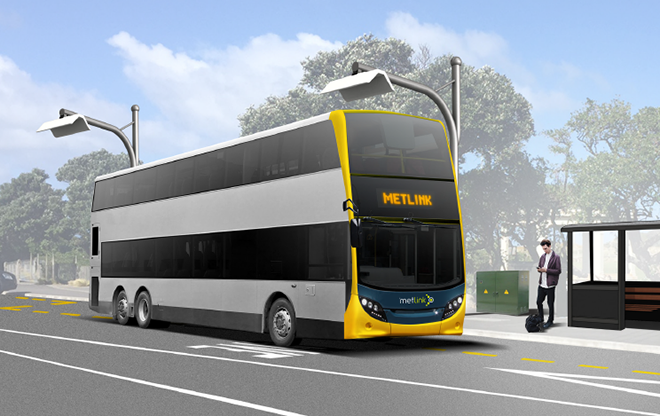 Heliox fast chargers power New Zealand’s first 10 electric double-decker buses.