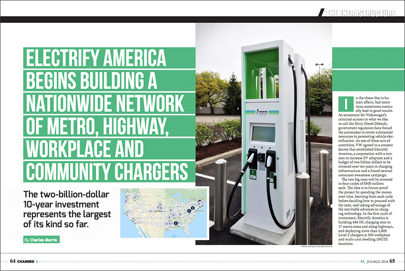 Electrify America begins building a nationwide network of metro, highway, workplace and community chargers