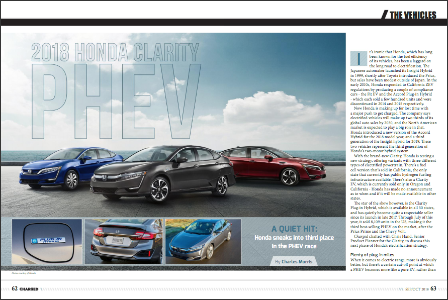 2018 Honda Clarity Hybrid Electric 16-page Original Car Sales Brochure Catalog 