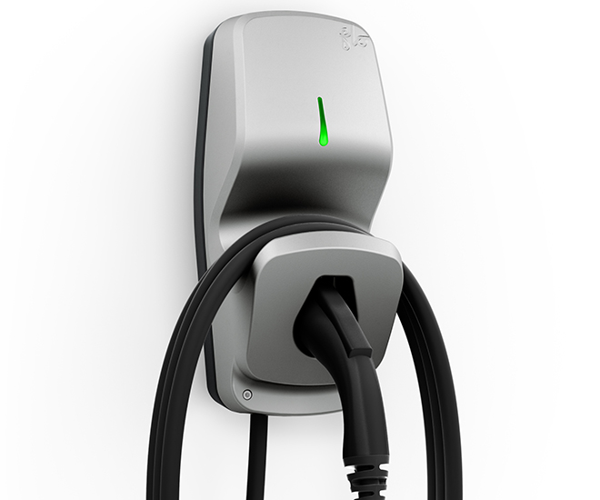 The FLO Home is a sleek all-aluminum indoor/outdoor EV charging station
