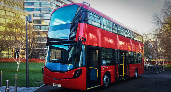 Wrightbus launches fuel cell-powered double decker bus