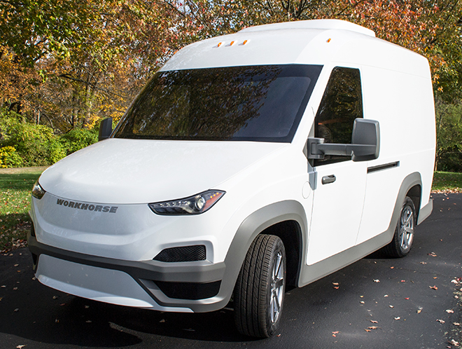 Workhorse starts production of light-weight electric delivery vehicle