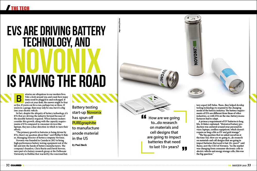 Battery testing start-up Novonix has spun off PUREgraphite to manufacture anode material in the US