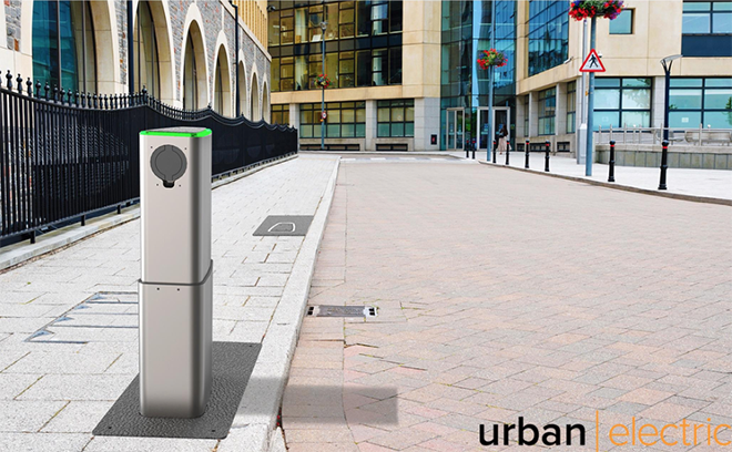 Urban Electric releases image of on-street pop-up charger