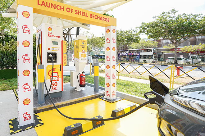 Shell installs first ABB EV fast charger in Singapore