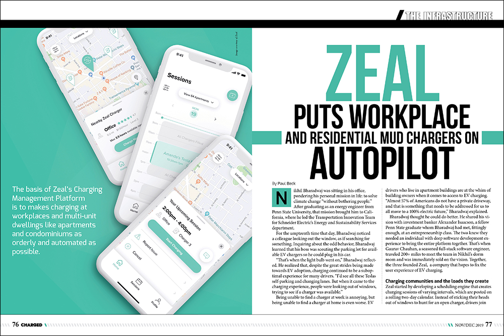 Zeal puts workplace and residential MUD chargers on autopilot