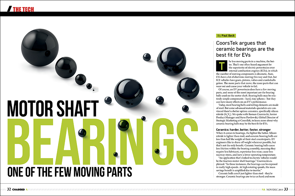 EV motor shaft bearings: One of the few moving parts