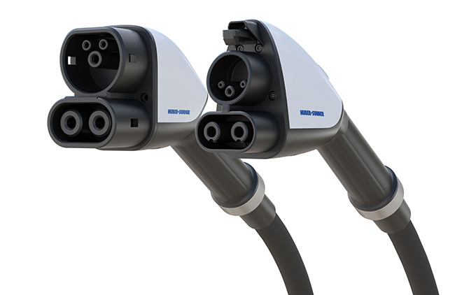 HUBER+SUHNER’s new cooled charging cable system enables continuous charging at 500 A