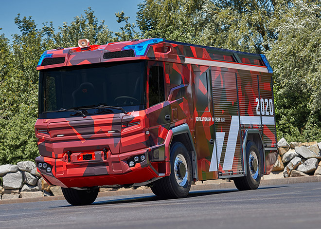 Volvo Penta develops powertrain for Rosenbauer plug-in fire truck