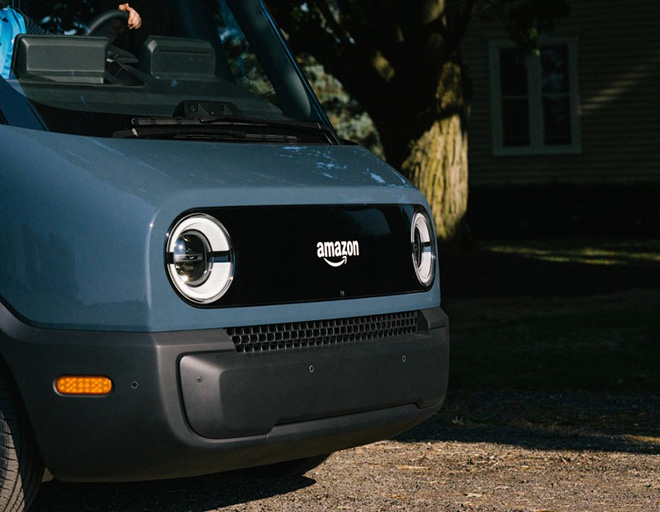 Amazon reveals first of Rivian electric delivery vans