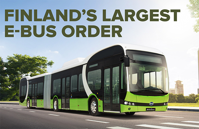 BYD to deliver 106 electric buses to Finland
