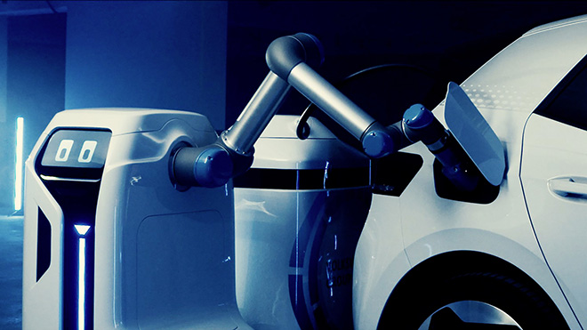 Volkswagen Group Components previews mobile charging robot