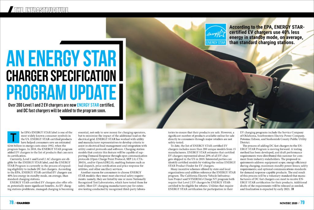 An ENERGY STAR charger specification program update