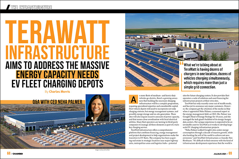 TeraWatt Infrastructure aims to address the massive energy capacity needs of EV fleet charging depots