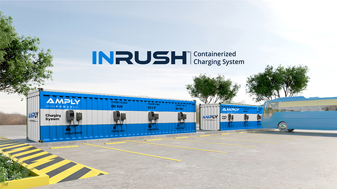 AMPLY Power’s new containerized EV fleet charging solution