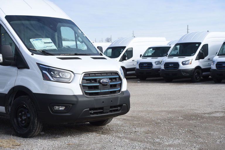 2022-Ford-E-Transit-Kansas-City-Assembly-Plant-Exterior-004-Front-Three-Quarters