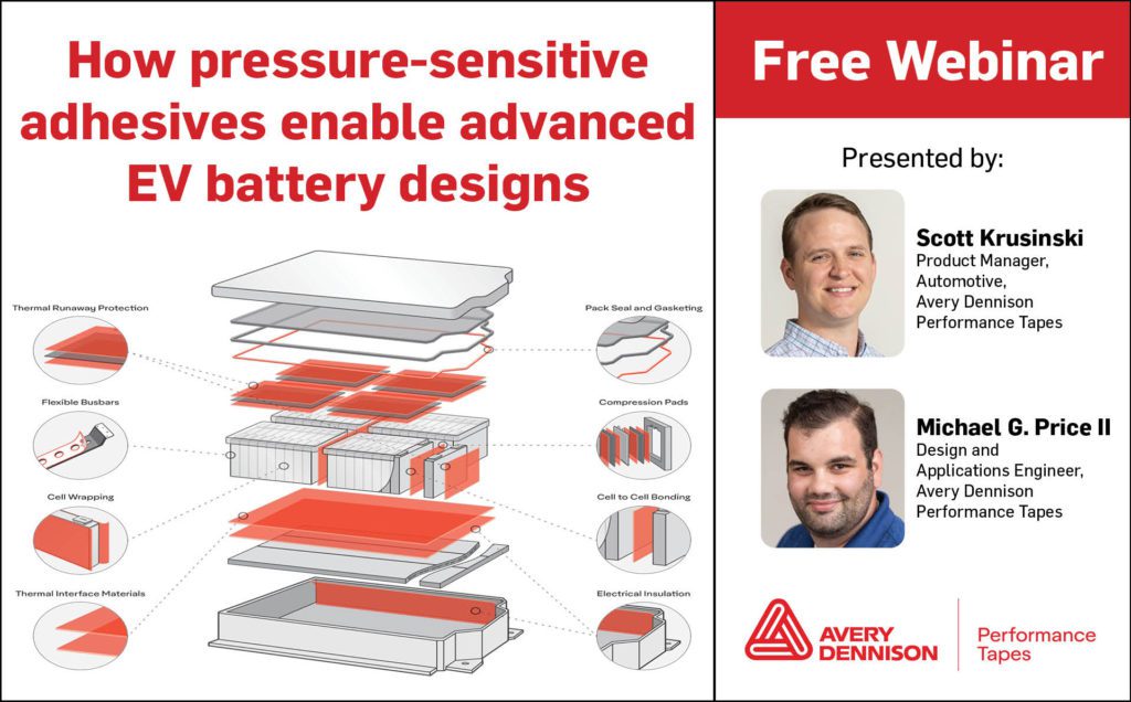 Webinar: How pressure-sensitive adhesives enable advanced EV battery designs