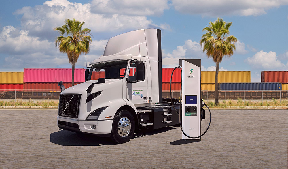 Electrify America to install charging stations with battery energy storage for drayage trucks at the Port of Long Beach