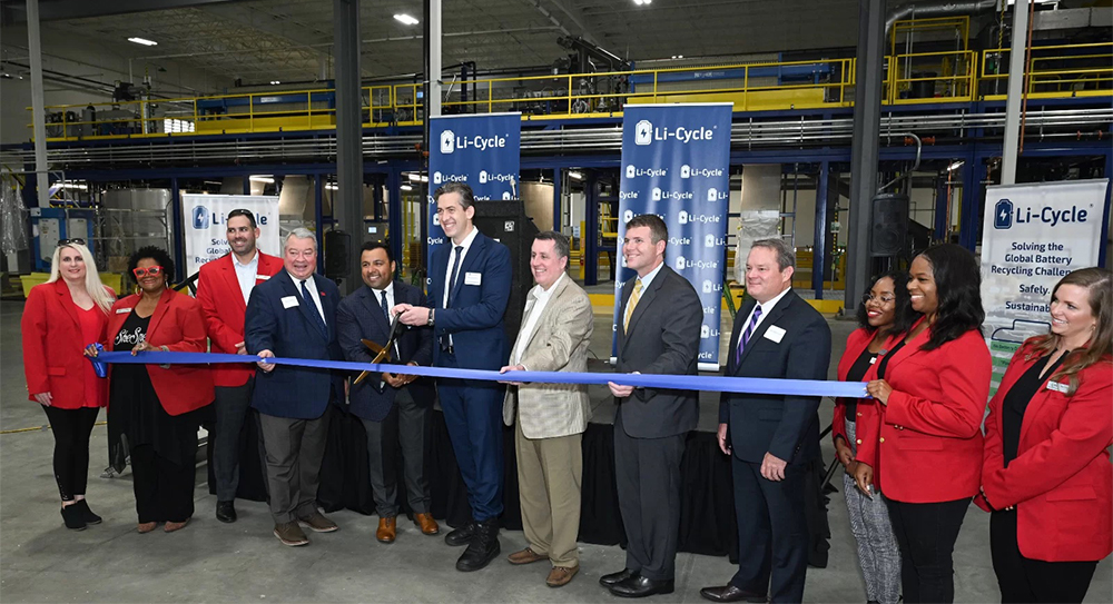 Li-Cycle opens battery recycling facility in Alabama