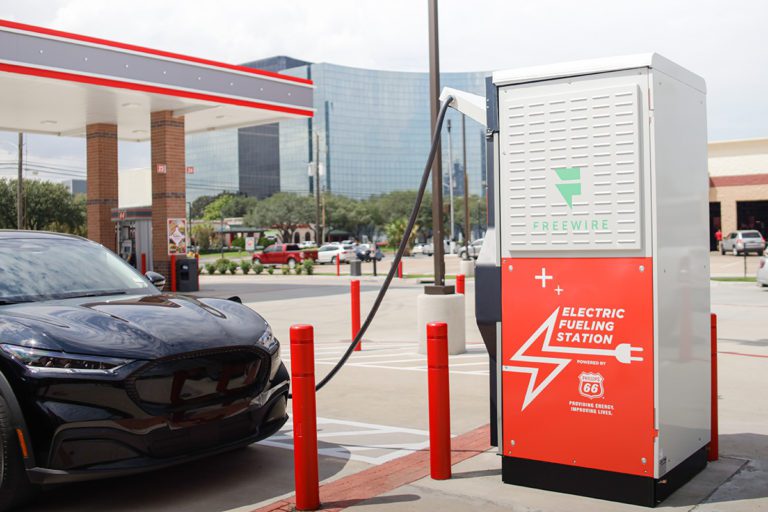 Freewire Phillips 66 EV Charger at Houston HQ station