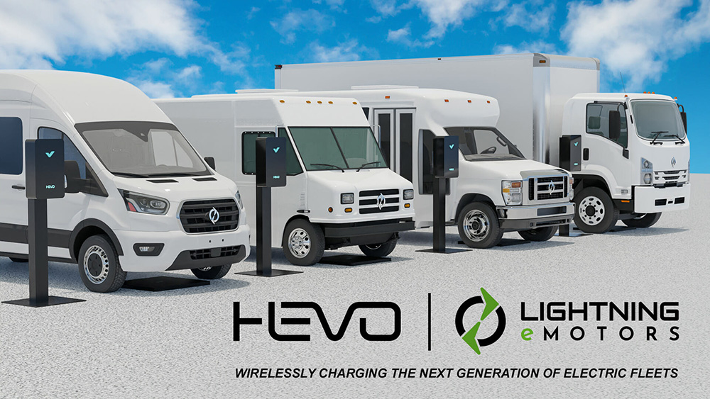 Lightning eMotors partners with HEVO for wireless fleet charging demo