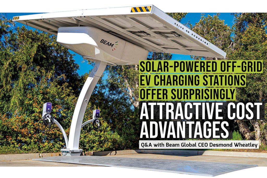 Solar-powered off-grid EV charging stations offer surprisingly attractive cost advantages