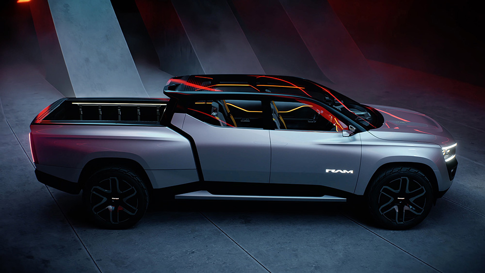 <strong>Electric Ram 1500 Revolution BEV Concept pickup truck revealed at CES</strong>
