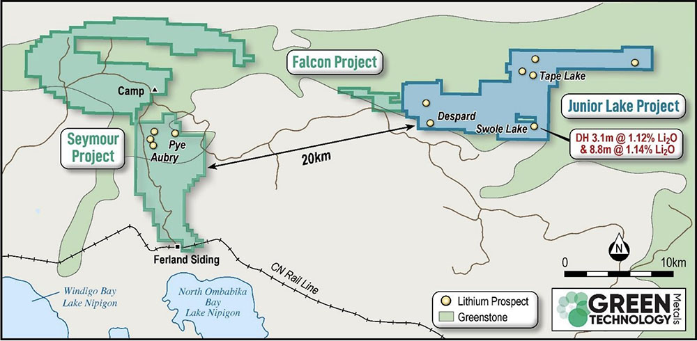 Green Technology Metals signs lithium option for Junior Lake Project in Canada