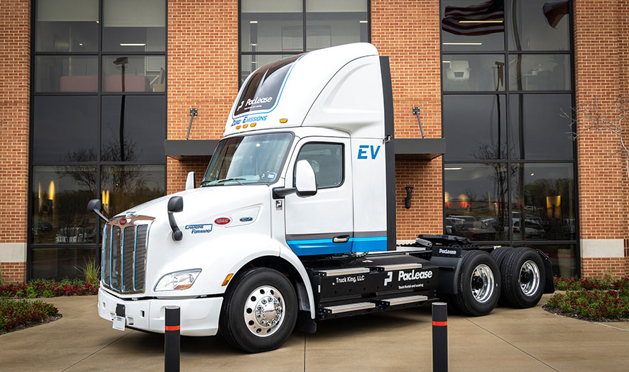 PacLease puts its first leased electric Peterbilts into service