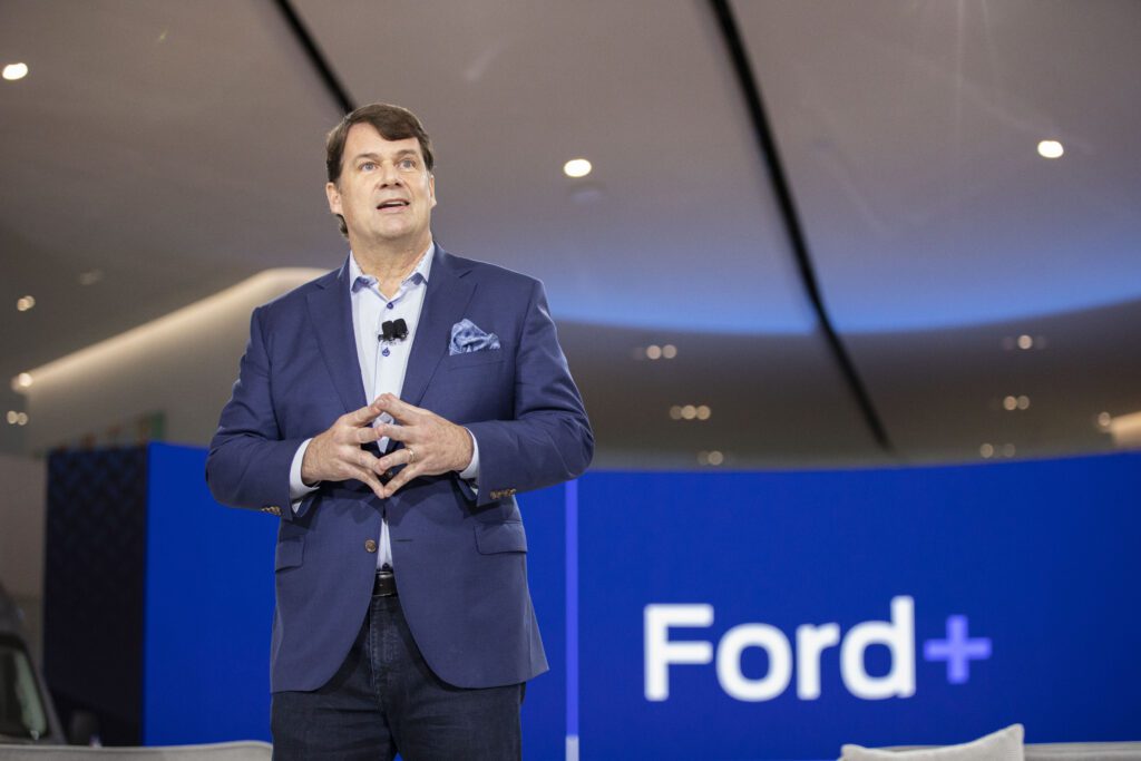 CEO Jim Farley explains how Ford is learning from Tesla, marketing EVs as “digital products”