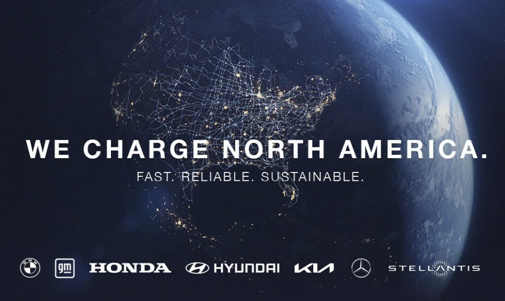 Seven automakers unite to create massive new public EV charging network in North America