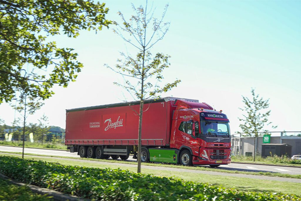 Danfoss’s Volvo electric truck operates on a 24-hour shift