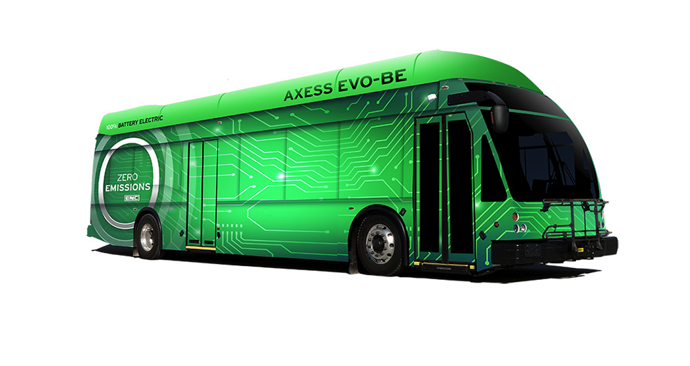 ENC reveals Axess EVO-BE electric bus, with Proterra Powered components