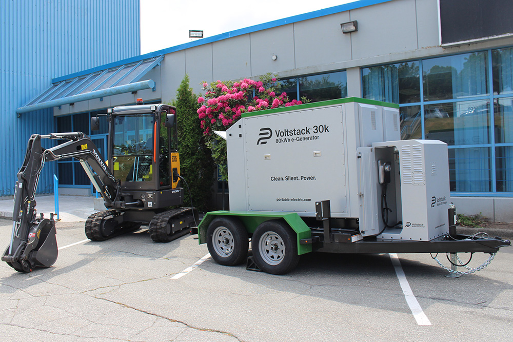 Ascendum Machinery electrifies job sites with the Voltstack mobile site power and EV charger