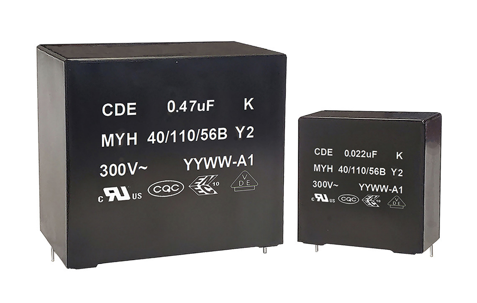 Cornell Dubilier introduces Y2 class interference suppressor capacitors
