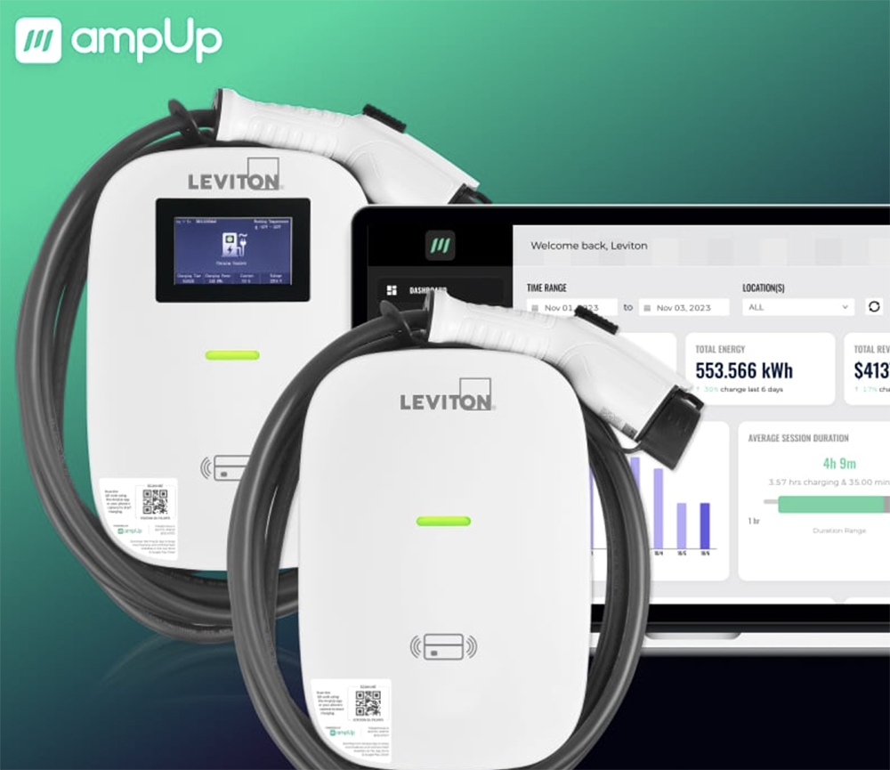 Leviton launches Pro Series EV charging stations with AmpUp charging management software