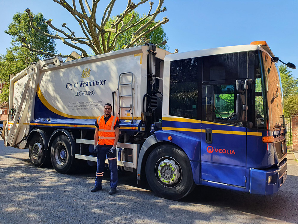 Westminster City Council powers fleet of 45 electric refuse trucks with waste