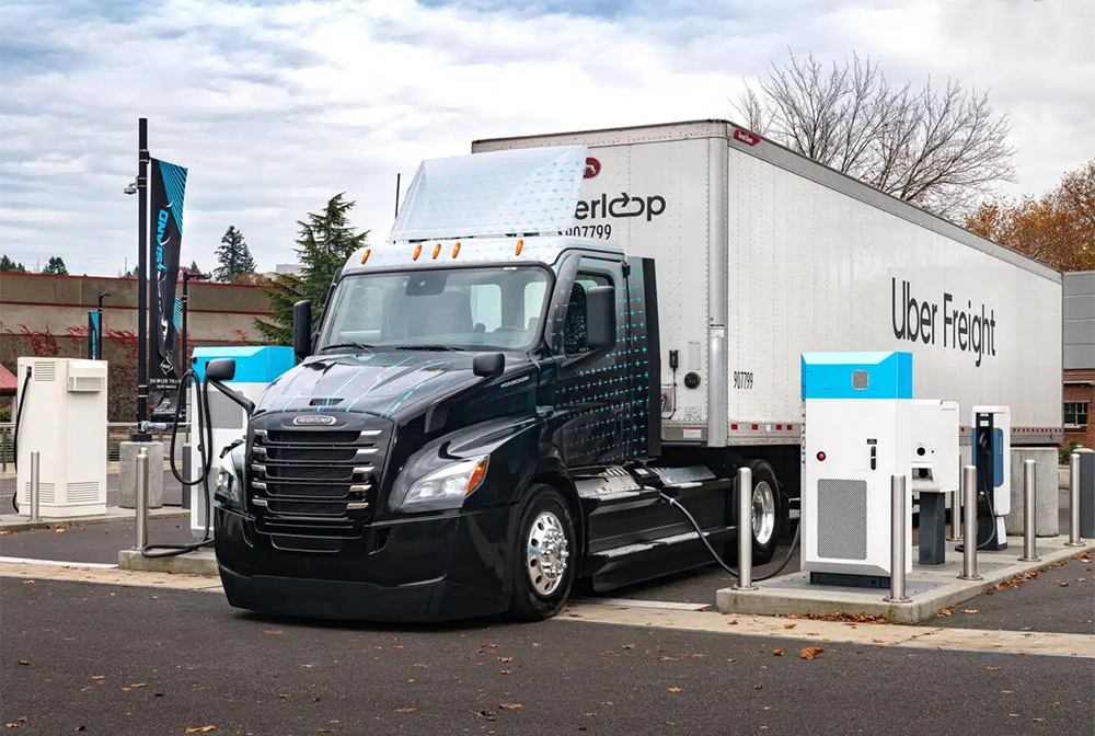 Uber Freight and Greenlane to deploy public electric truck charging stations